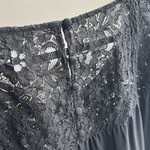 Torrid Black Lace Chiffon Flowy Top Short Sleeves Blouse Size 5X - Picture 14 of 15